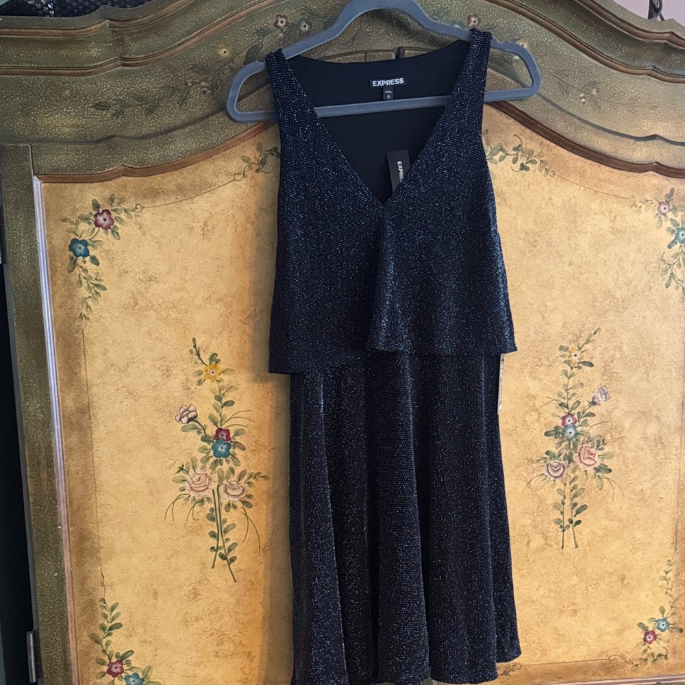 Express Midnight Sparkle Midi Dress